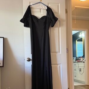 Azazie Black Long Sleeve Dress